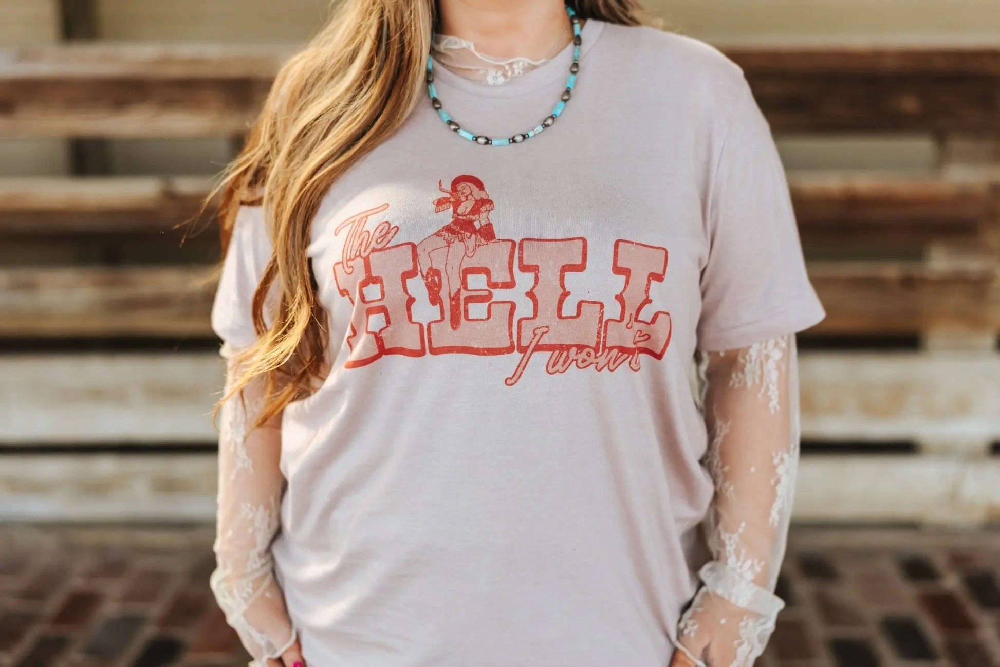 Pink Hell I Won't Cowgirl Graphic Tee Wild Junkie