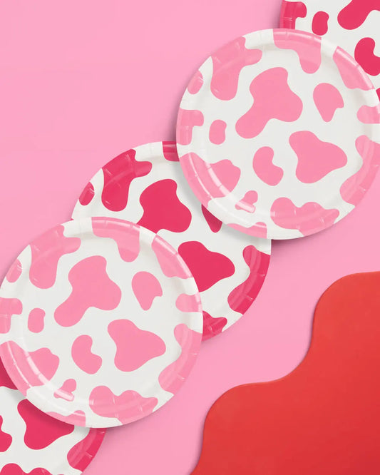 Pink Hoedown Plates - 24 paper plates xo, Fetti