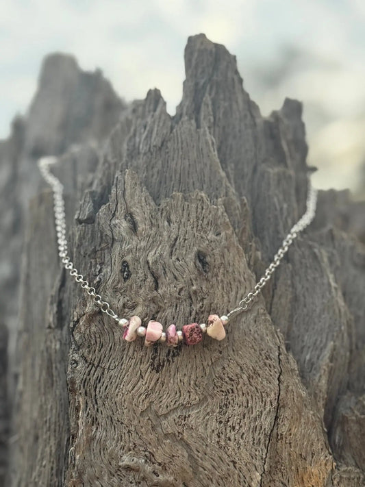 Pink Howlite Beaded Necklace Wild Junkie