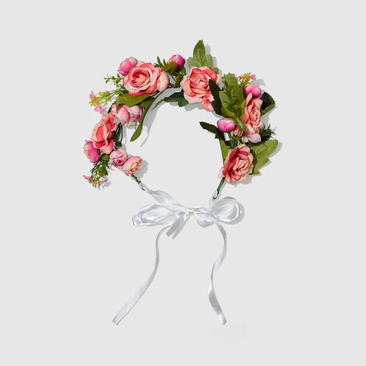Pink Rose Flower Crown (Kids Size) Coterie
