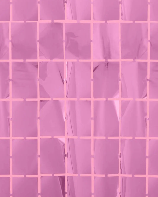 Pink Tile Curtain - square foil curtain xo, Fetti