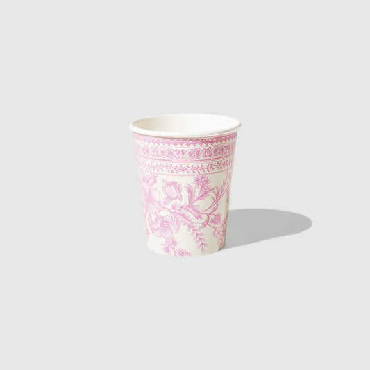 Pink Toile Cups (10 per pack) Coterie