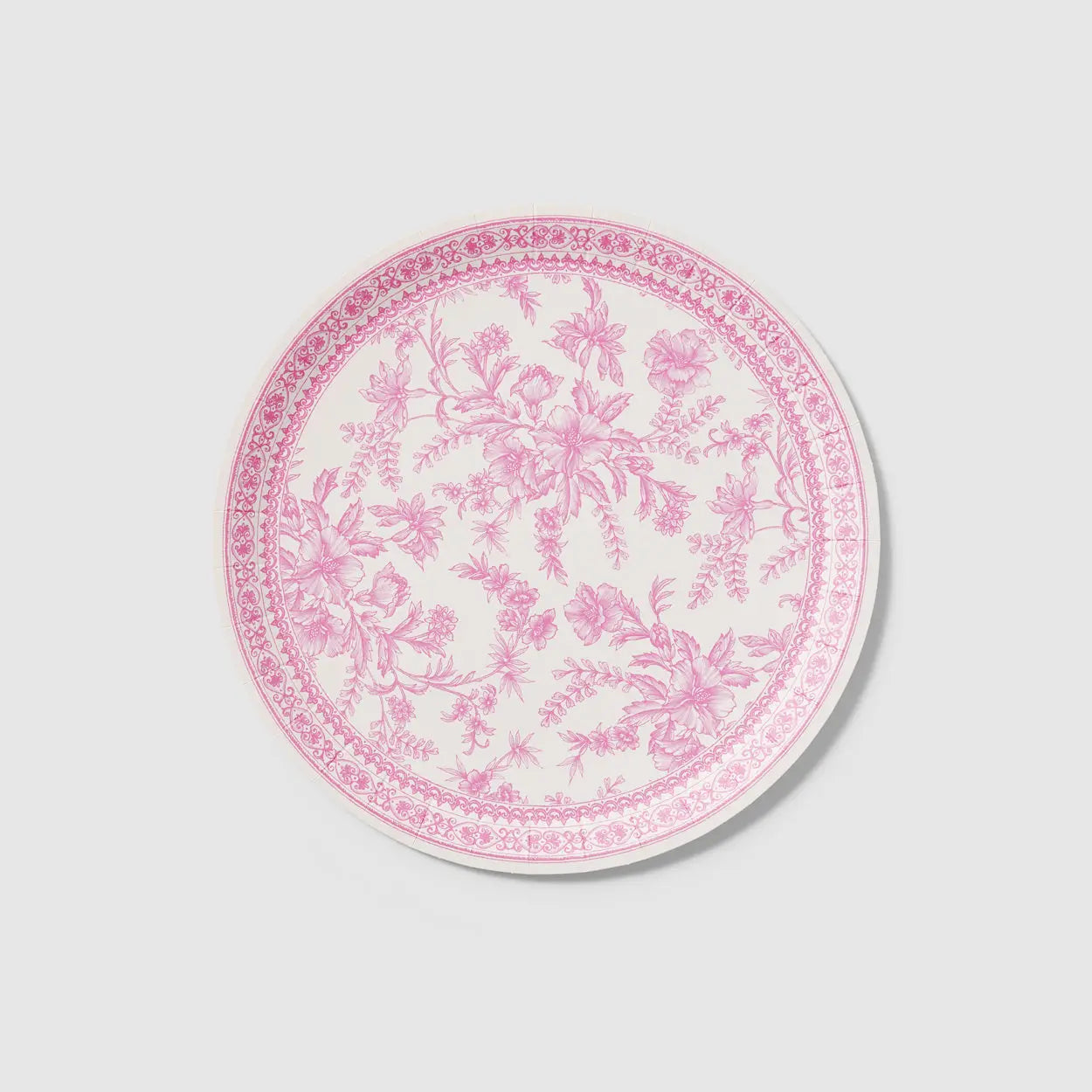 Pink Toile Large Plates (10 per pack) Coterie