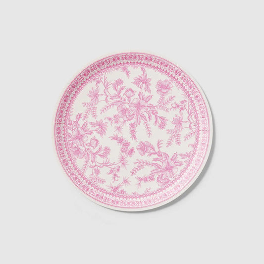 Pink Toile Large Plates (10 per pack) Coterie