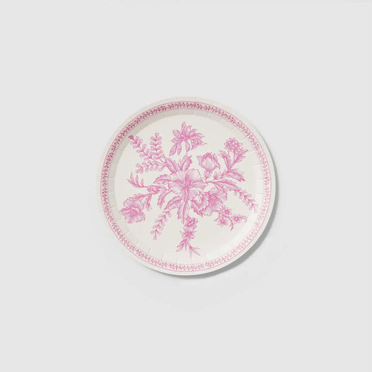 Pink Toile Small Plates (10 per pack) Coterie
