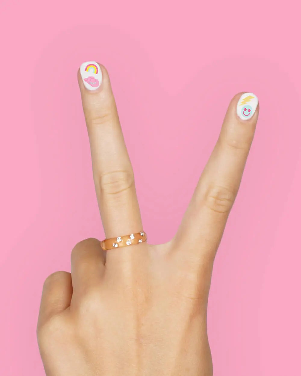 Preppy Nail Stickers - 496 adhesive nail stickers xo, Fetti