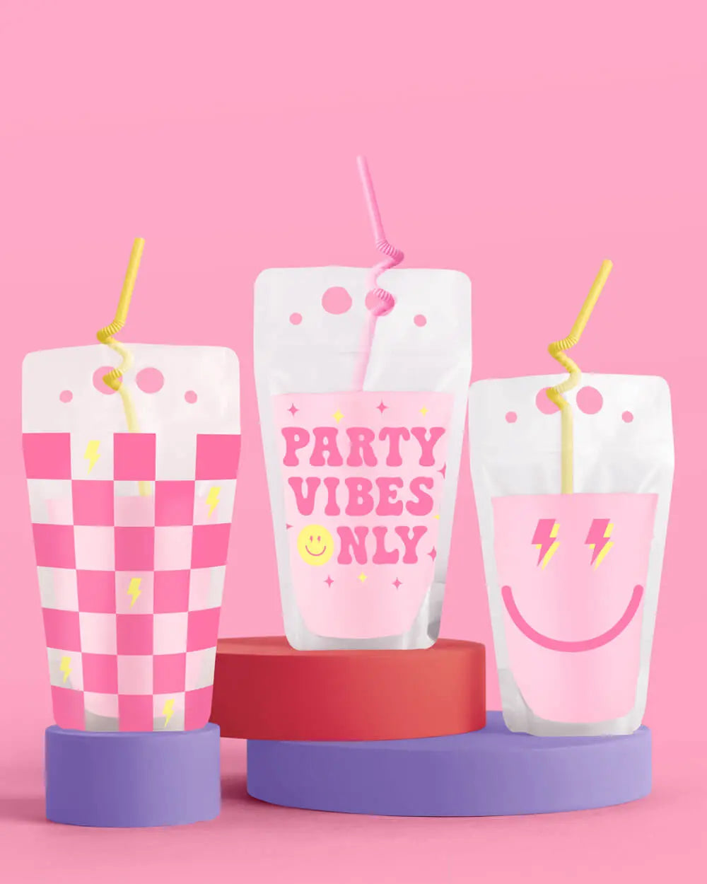 Preppy Party Sippers - 15 drink pouches xo, Fetti