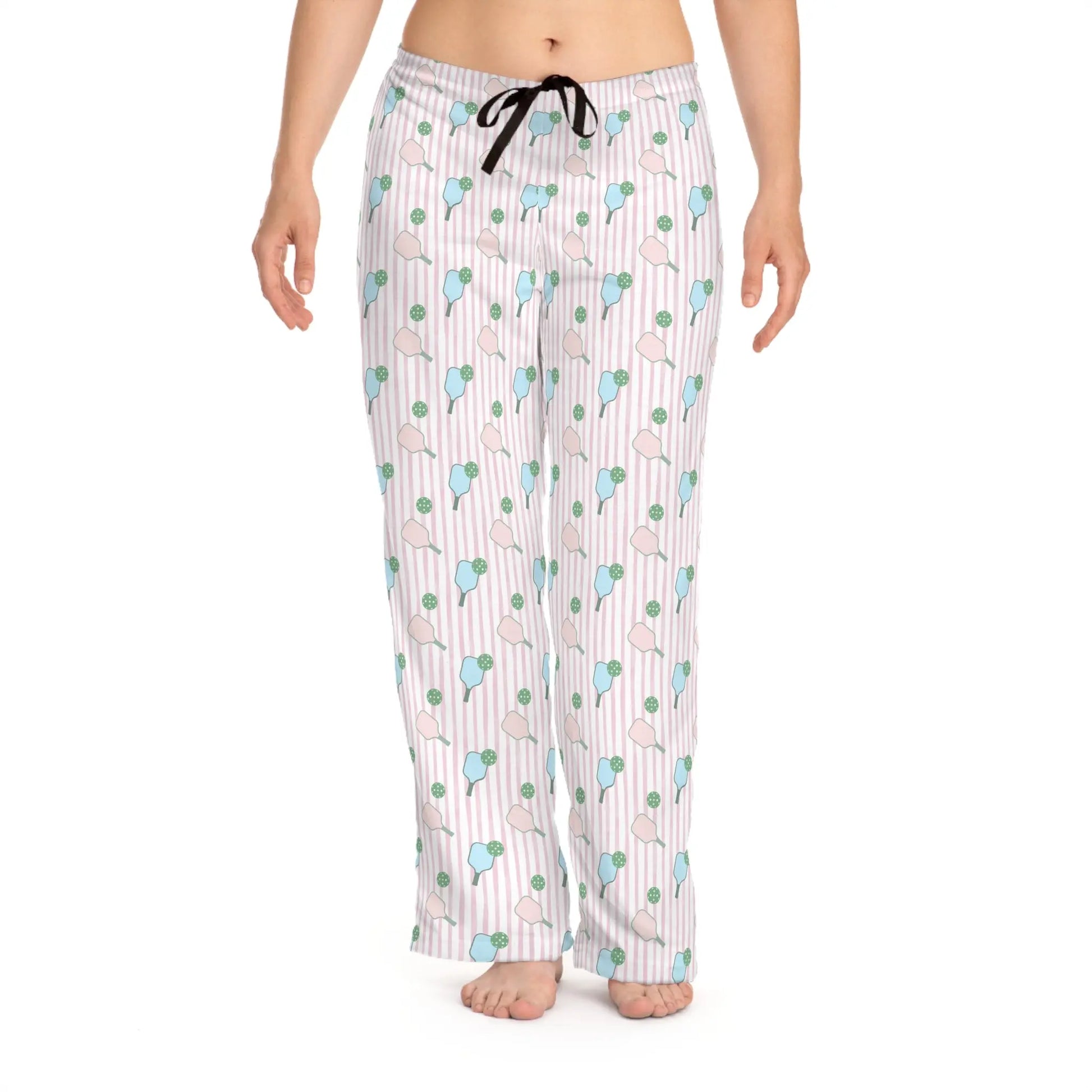 Preppy Pickleballer Women’s Pajama Pants - Comfy & Playful Sleepwear Printify