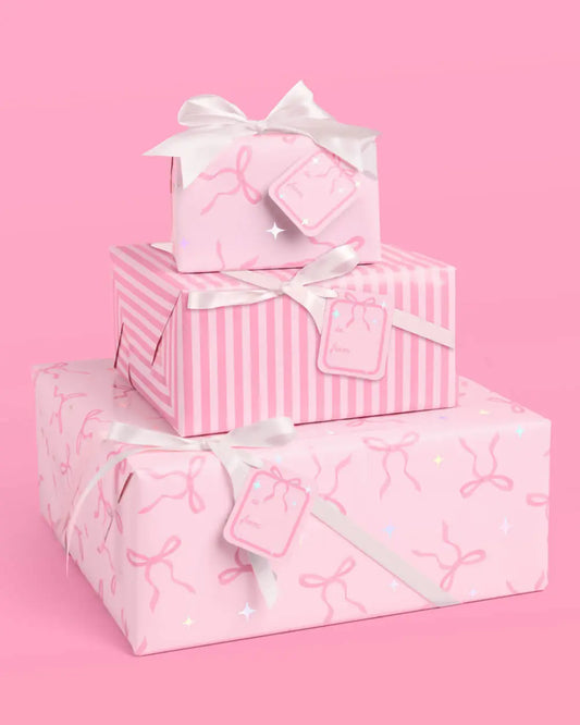 Pretty in Pink Wrapping Paper - 12 sheets + 16 tags xo, Fetti