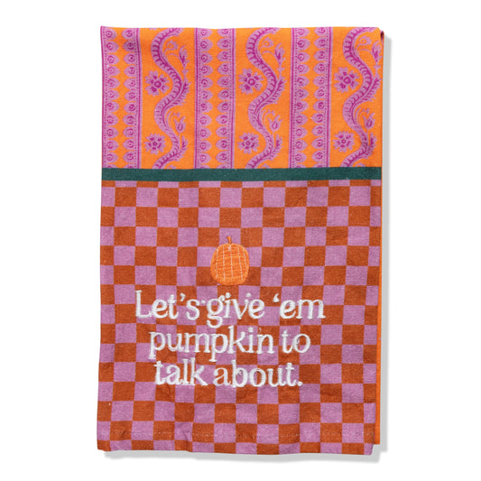 Pumpkin To Talk About Dish Towel Furbish Studio