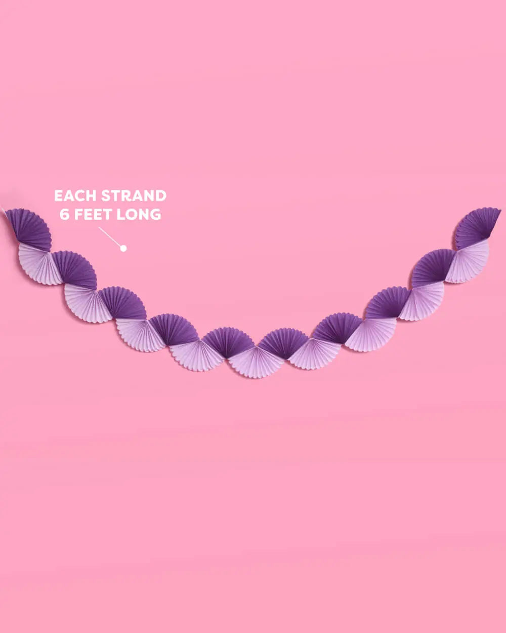 Purple Garland - paper fan banner xo, Fetti