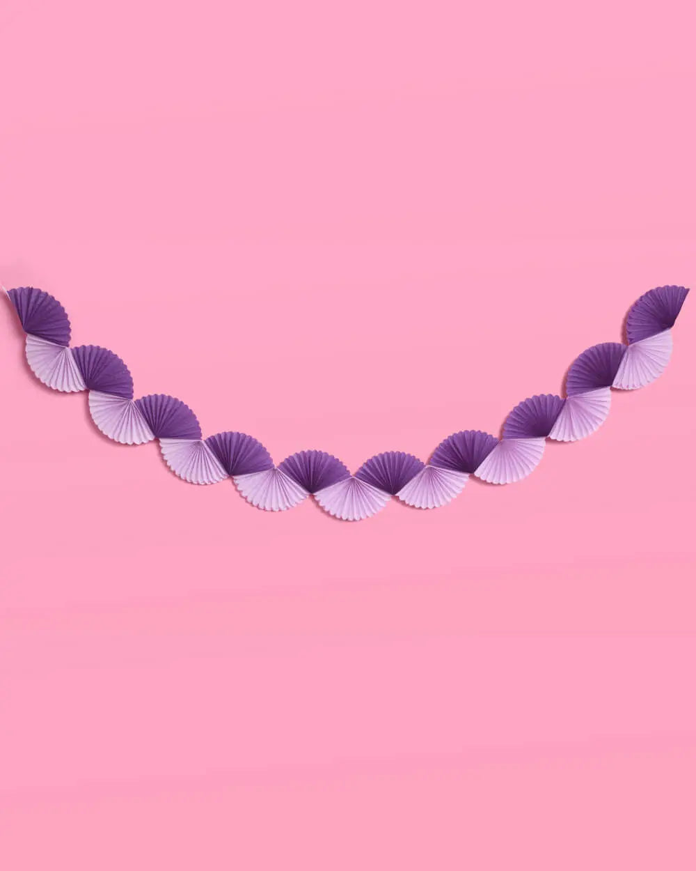 Purple Garland - paper fan banner xo, Fetti