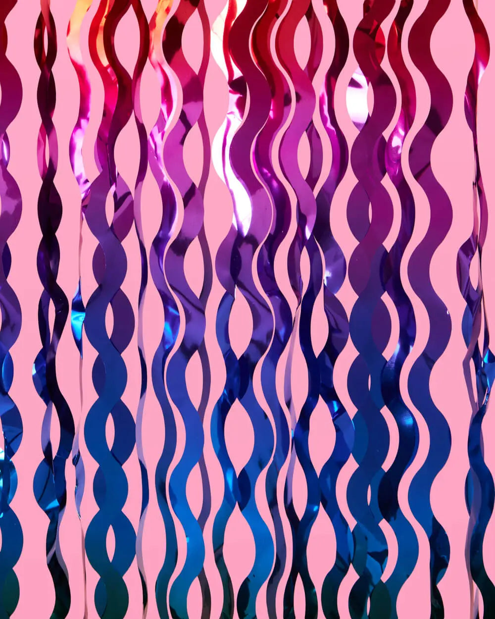 Rain On Me Curtain - wavy foil curtain xo, Fetti