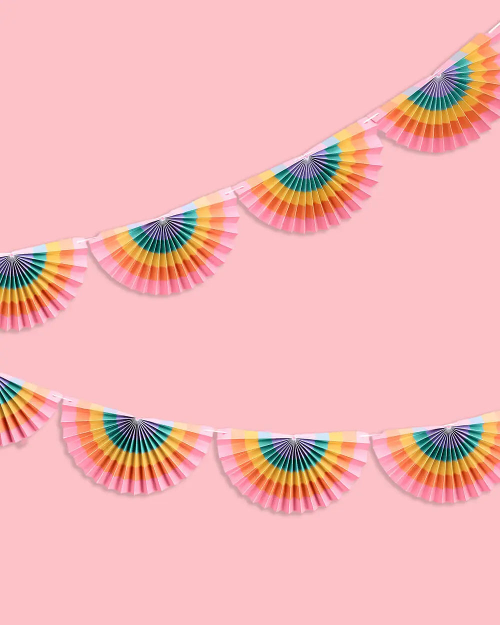 Rainbow Banner - paper fan banner xo, Fetti