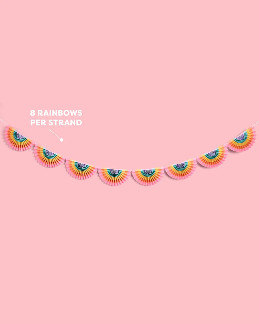 Rainbow Banner - paper fan banner xo, Fetti