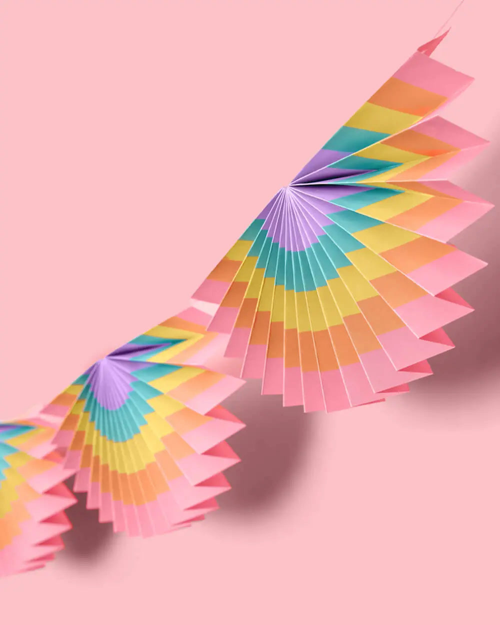 Rainbow Banner - paper fan banner xo, Fetti