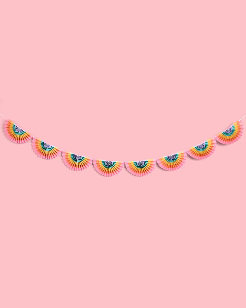 Rainbow Banner - paper fan banner xo, Fetti