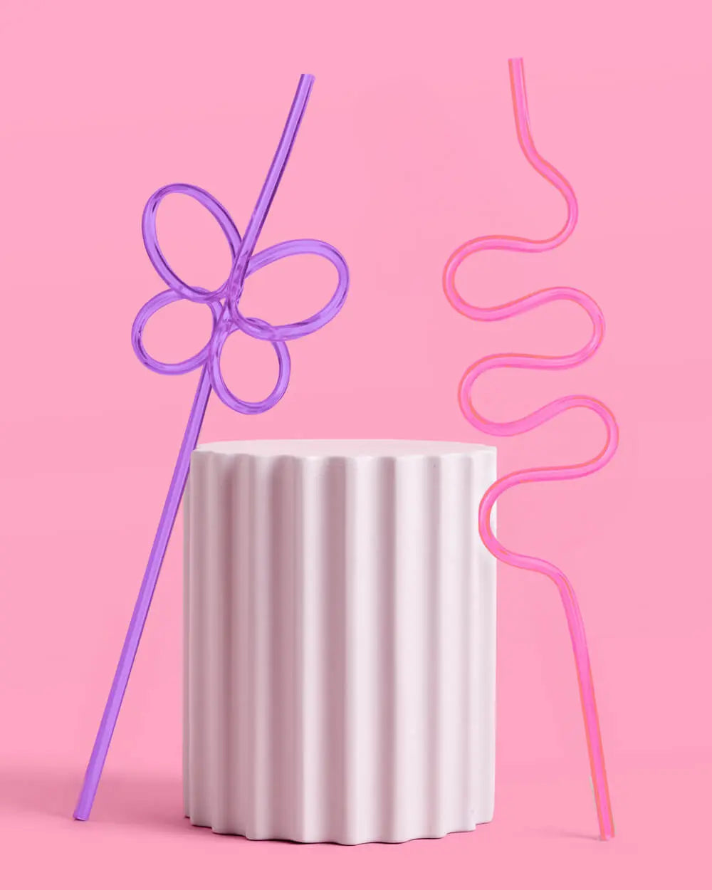 Rainbow Party Straws - 20 reusable straws xo, Fetti