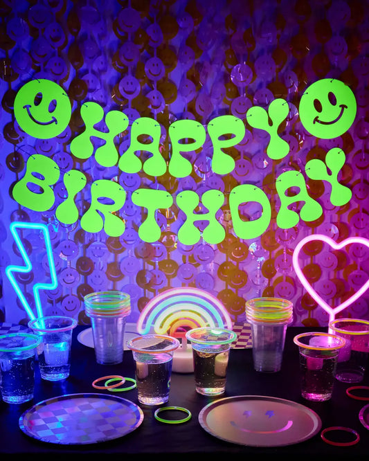Rave Girl Banner - matte neon banner xo, Fetti