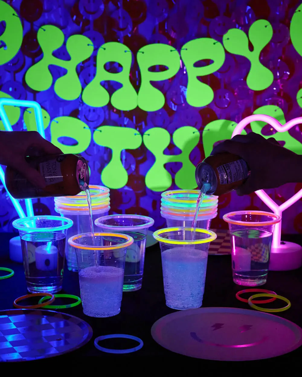 Rave Girl Banner - matte neon banner xo, Fetti