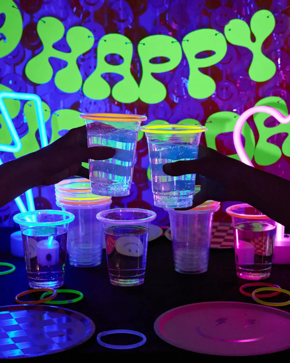 Rave Girl Banner - matte neon banner xo, Fetti