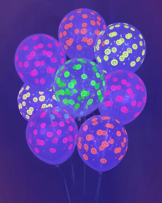 Rave Girl Glo Pack - 24 neon balloons xo, Fetti