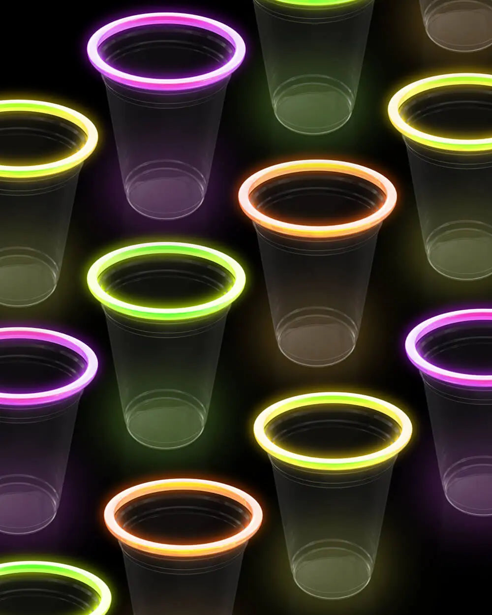 Rave Girl Pack - cups, balloons + banner xo, Fetti