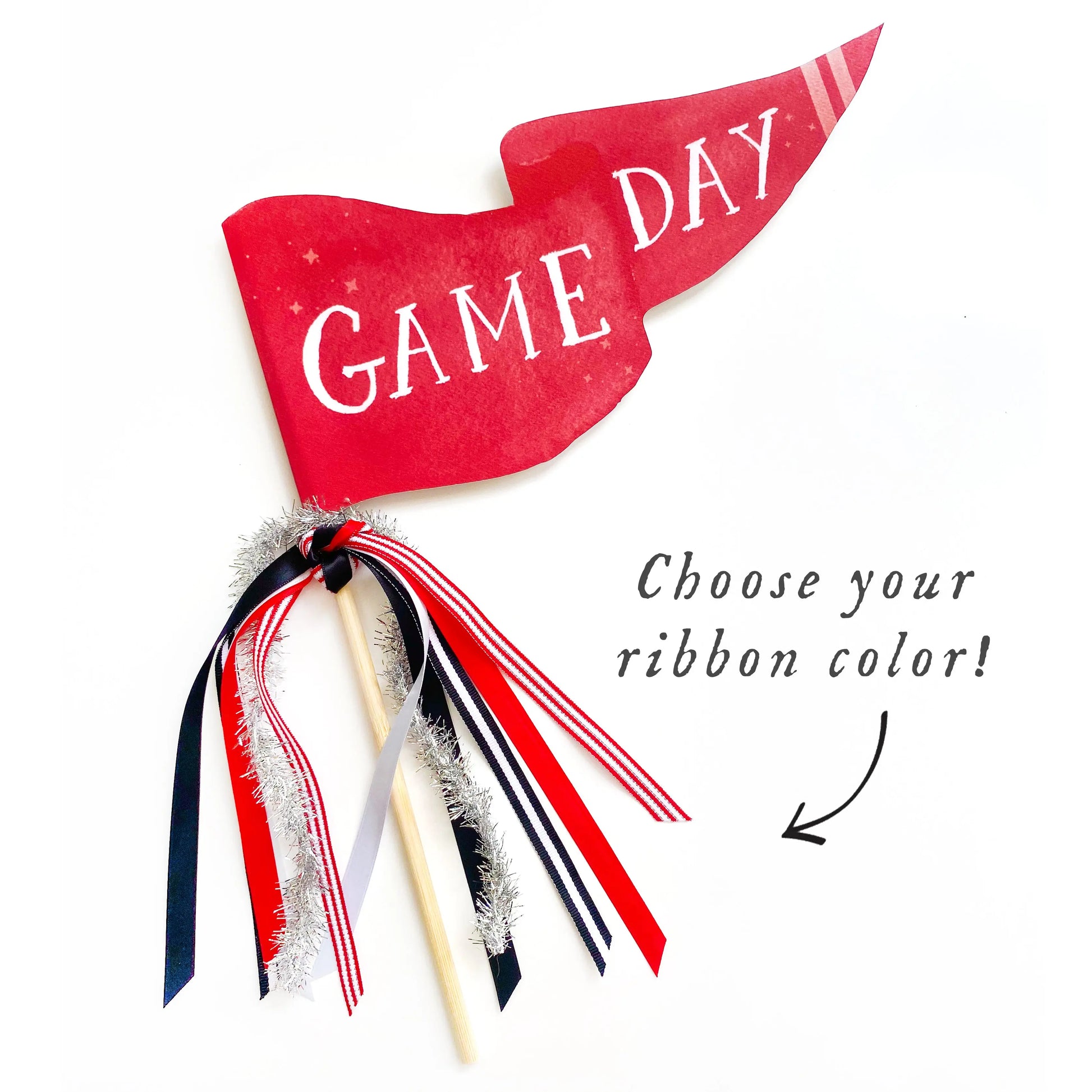 Red Game Day Party Pennant Cami Monet