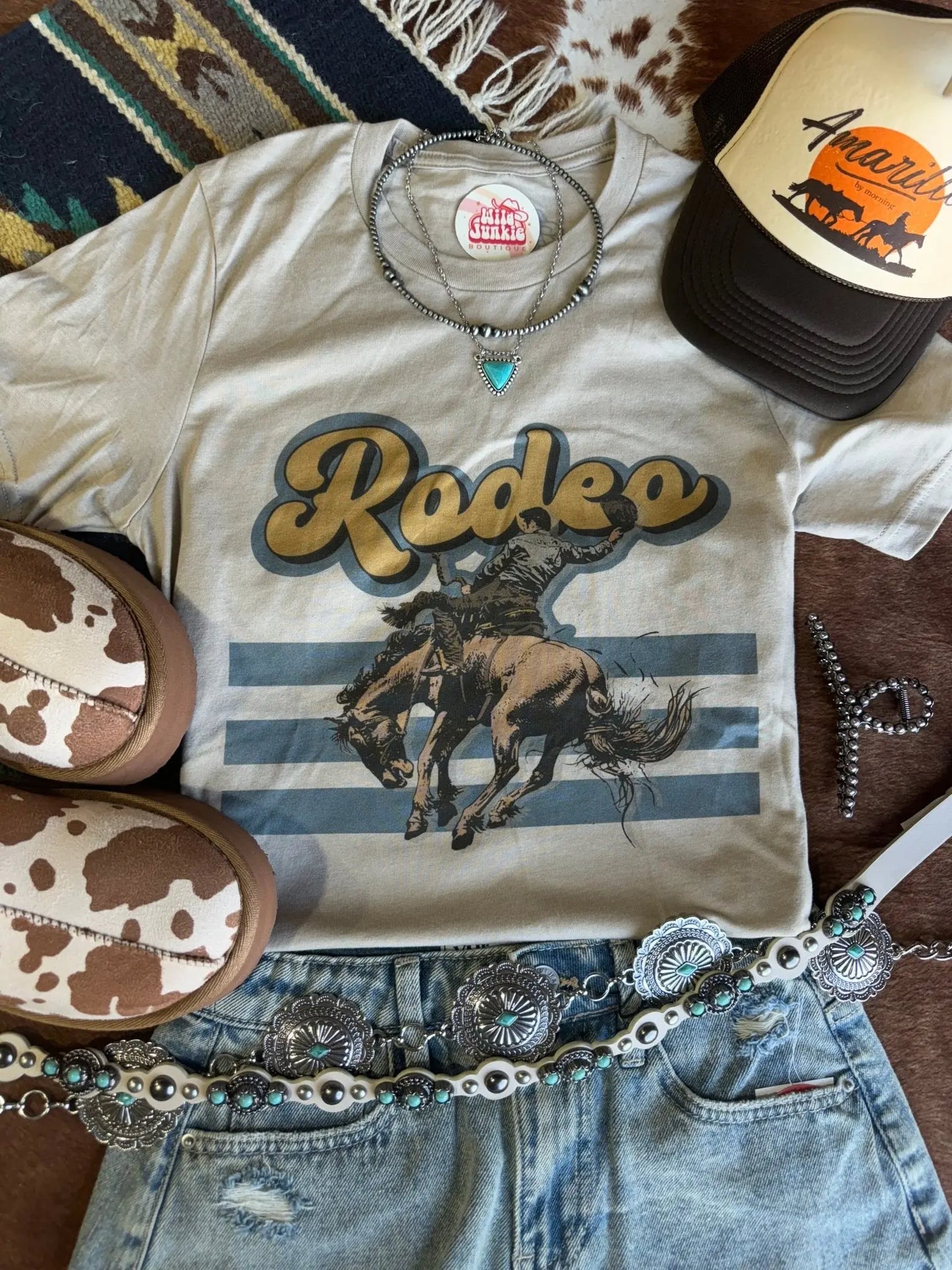 Rodeo Bronc Rider Graphic Tee Wild Junkie