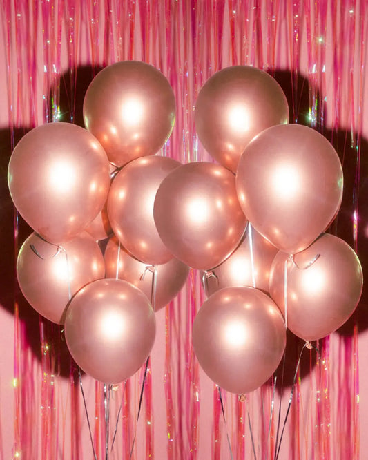 Rose Gold Chrome Pack - 25 metallic balloons xo, Fetti