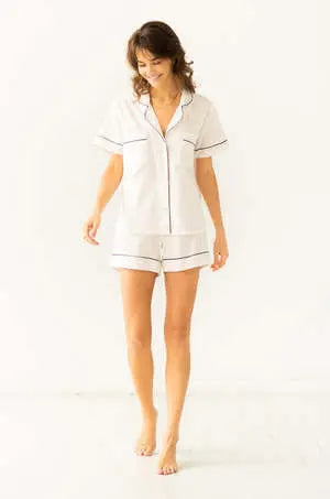 SALUA Classic Shorties Pajamas in Woven Cotton Salua Lingerie