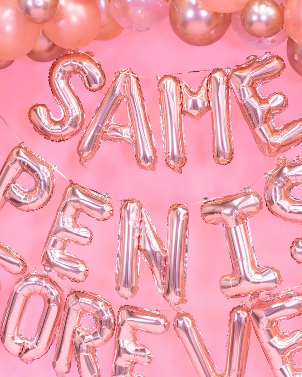 Same Penis Forever Kit - 150 pc balloon arch xo, Fetti