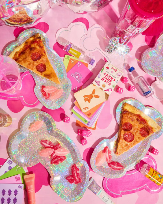 Same Plate Forever - 25 foil paper plates xo, Fetti