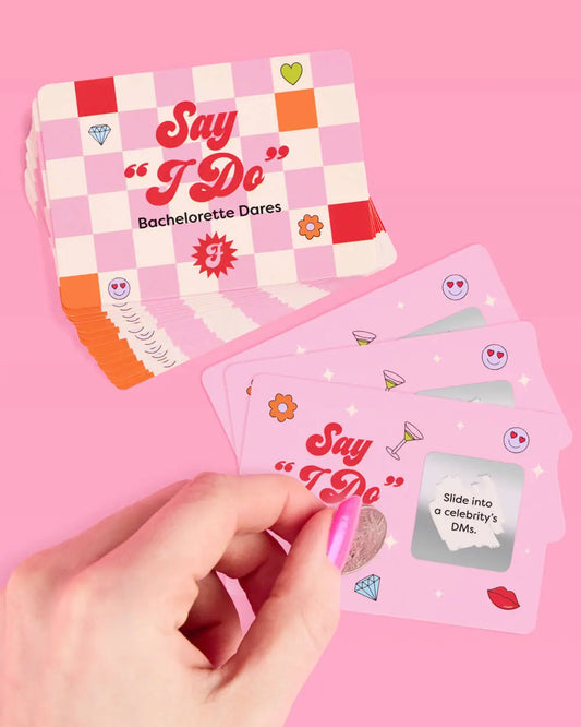 Say I Do Card Game -  25 scratch off dare cards xo, Fetti