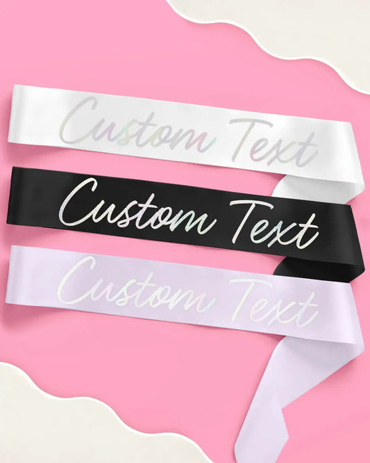 Scripty Custom Sash - customizable sash xo, Fetti