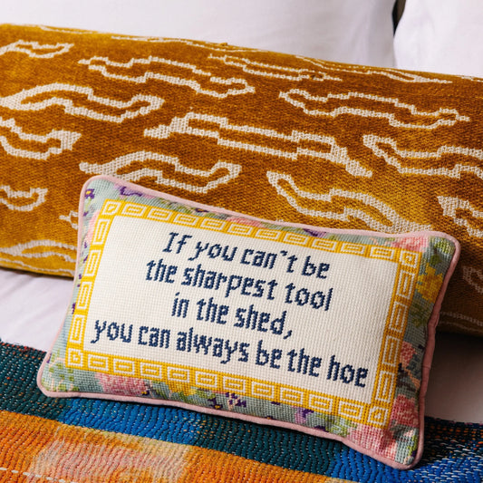 Sharpest Tool Needlepoint Pillow Furbish Studio