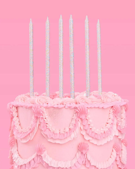 Shimmer Candles - iridescent glitter candles xo, Fetti