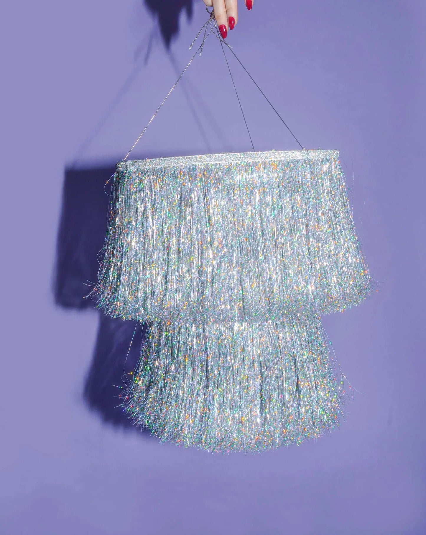 Shimmer Chandelier - iridescent foil chandelier xo, Fetti