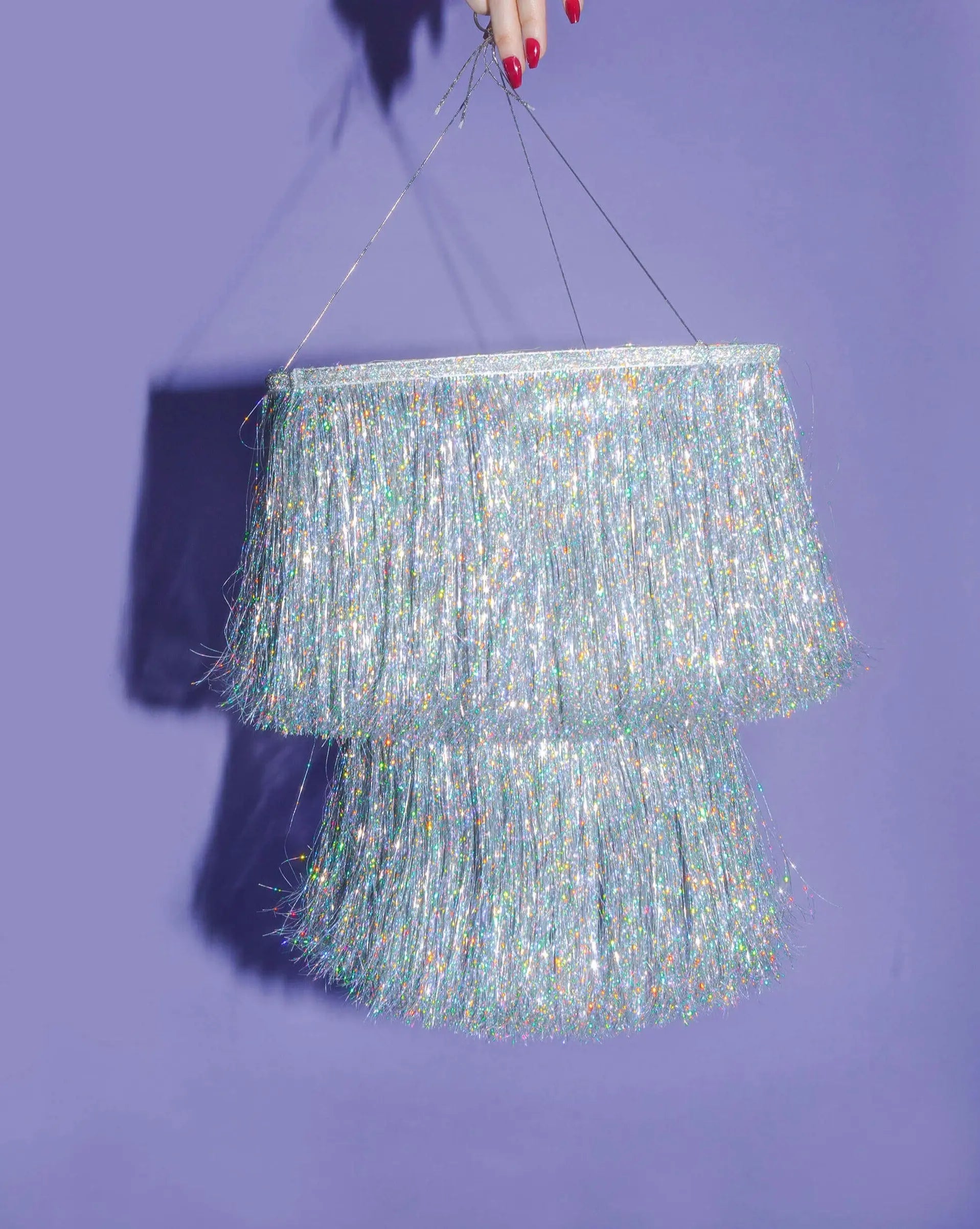 Shimmer Chandelier - iridescent foil chandelier xo, Fetti