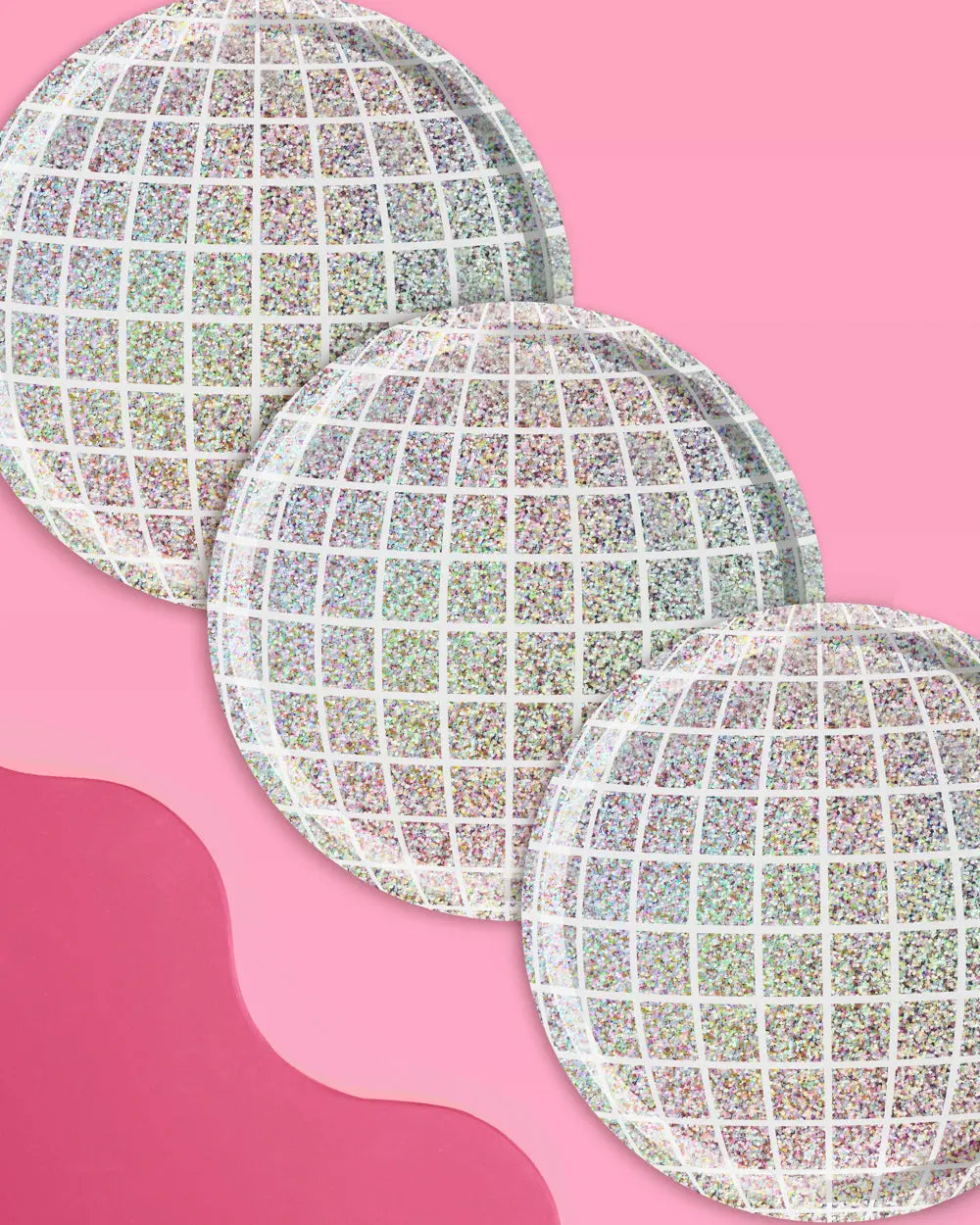 Shimmer Disco Plates - 25 foil paper plates xo, Fetti