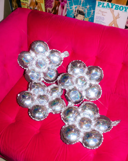 Shimmer Flower Balloon - 4 iridescent balloons xo, Fetti