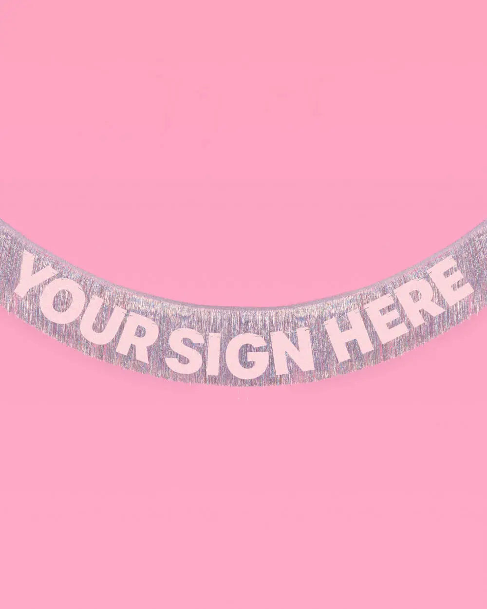 Shimmer Fringe - iridescent banner xo, Fetti
