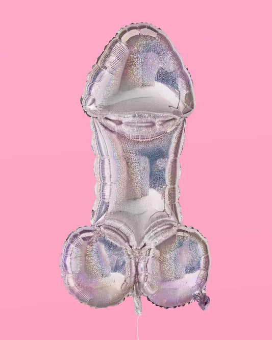 Shimmer XL Penis - 40" foil balloon xo, Fetti