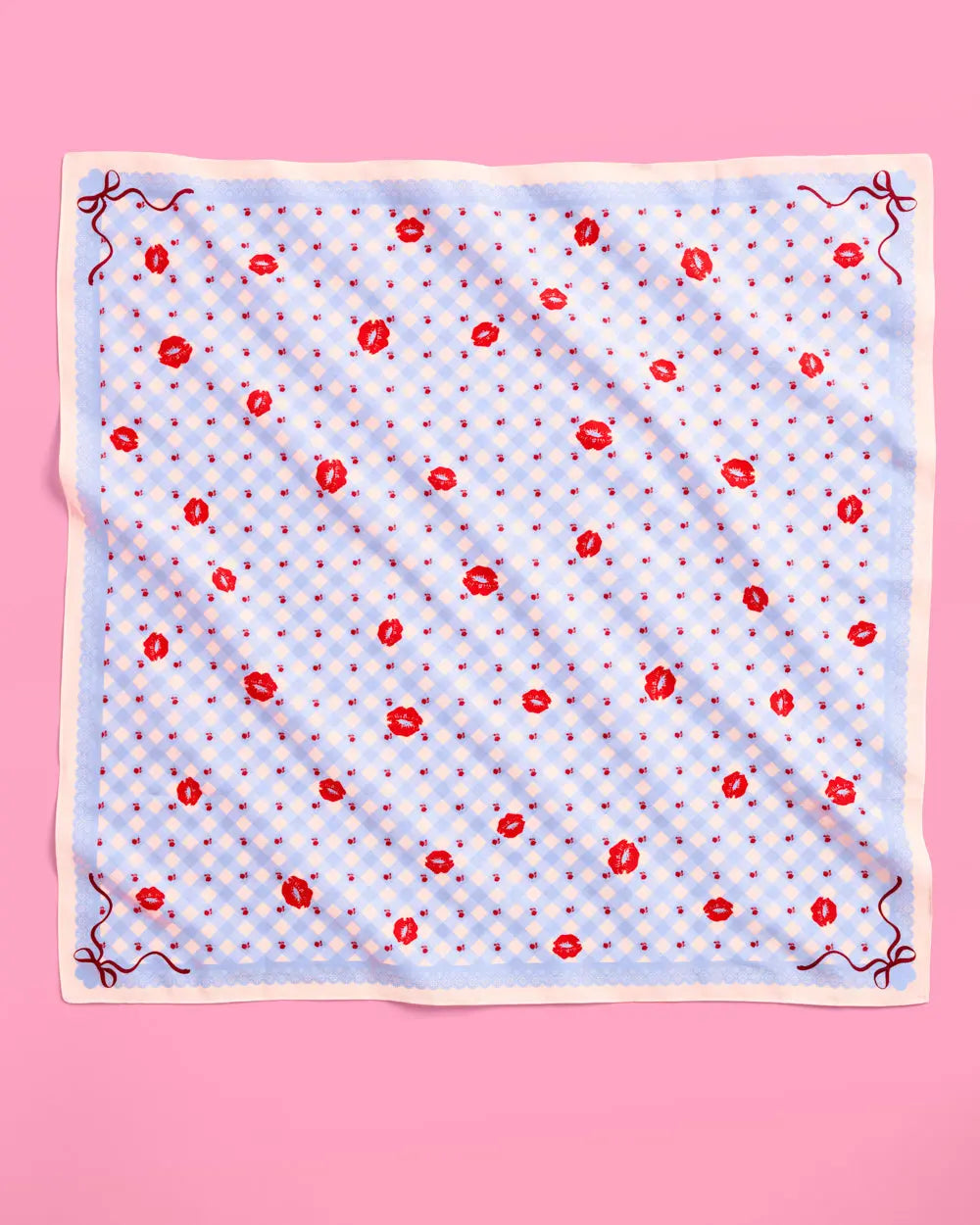 Short N' Sweet Headscarf - gingham cotton scarf xo, Fetti