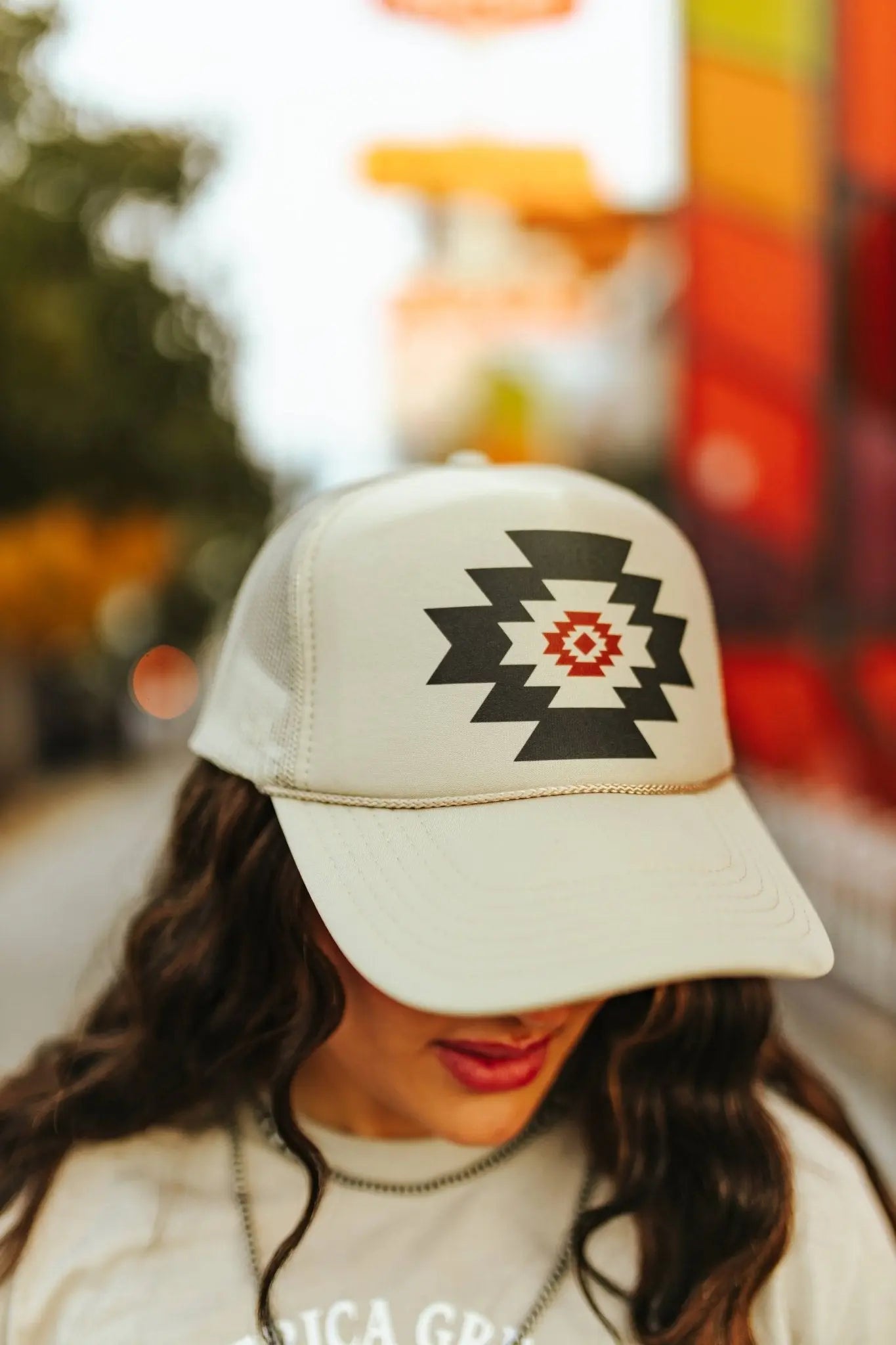 Simple Aztec Trucker Hat Wild Junkie