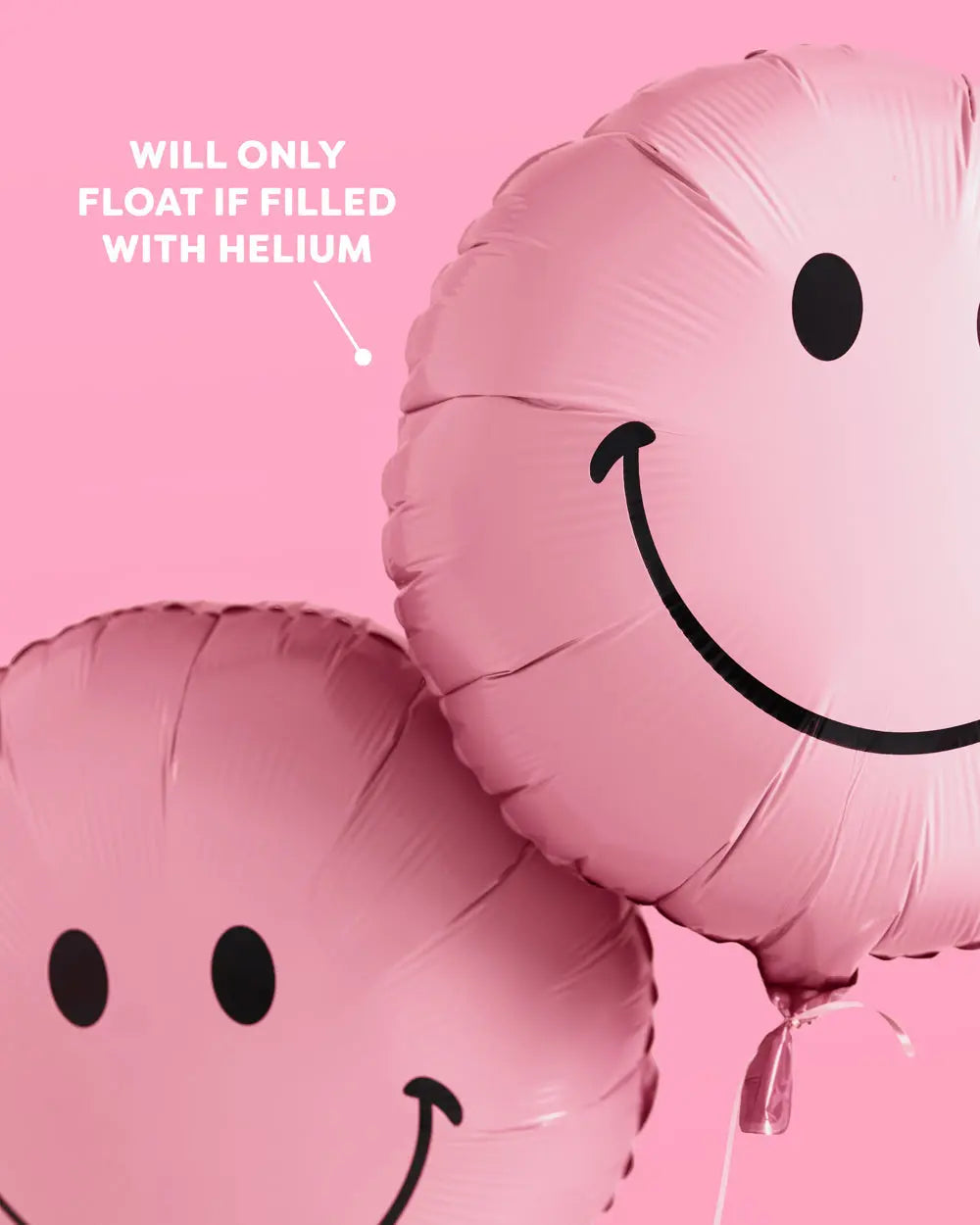 Smiley Balloons - 2 pink balloons xo, Fetti