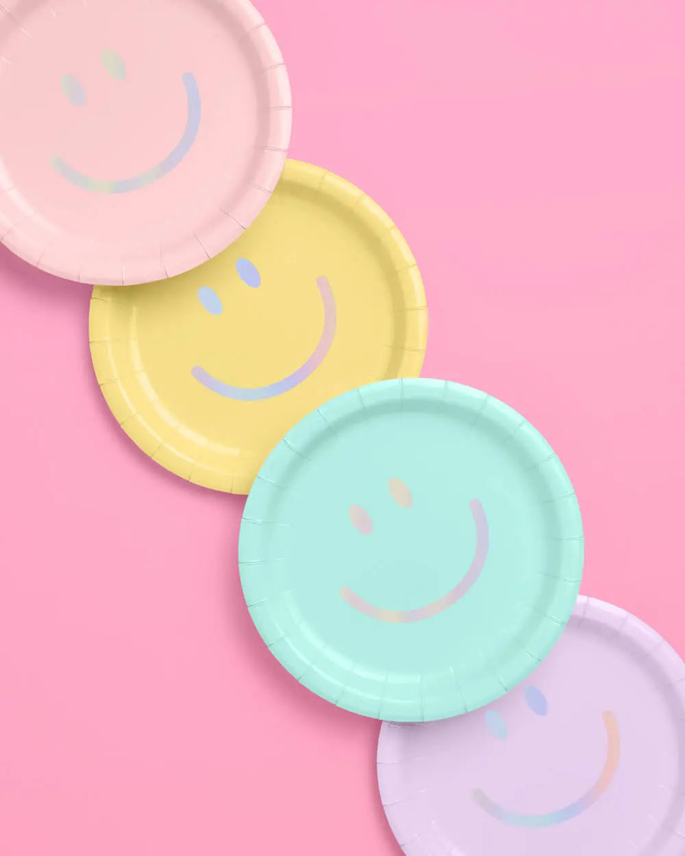Smiley Plates - 24 paper plates xo, Fetti