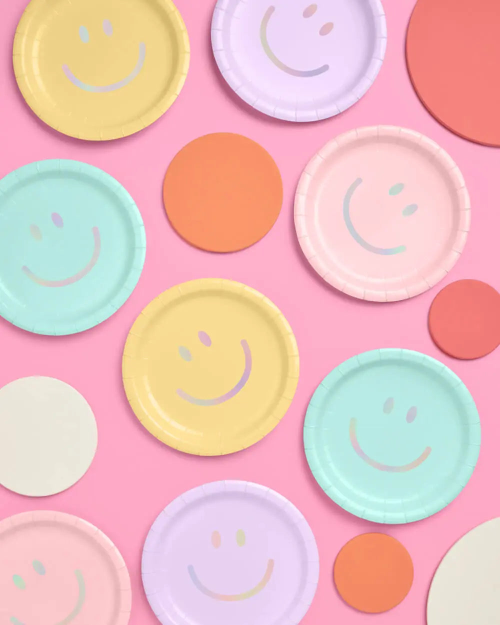 Smiley Plates - 24 paper plates xo, Fetti