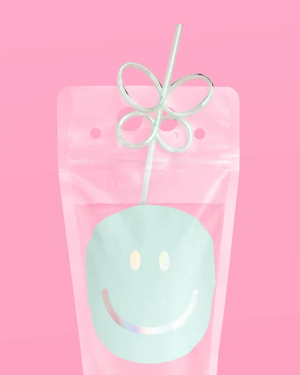 Smiley Sippers - 16 pouches + straws xo, Fetti