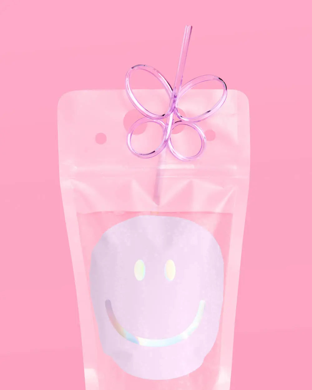 Smiley Sippers - 16 pouches + straws xo, Fetti